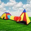 Kids Tent & Teepee Tunnel Play Set W/Kid-Friendly Durable Nylon Material