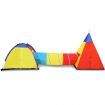 Kids Tent & Teepee Tunnel Play Set W/Kid-Friendly Durable Nylon Material