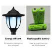 Weather Resistant Solar Powered Garden Lamp Post Light Bright White Color