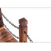 Garden Decor Timber Fir Wooden Bridge W/Chain Rails Support Max 110Kg