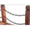 Garden Decor Timber Fir Wooden Bridge W/Chain Rails Support Max 110Kg