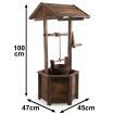 Garden Decor Timber Fir Wooden Wishing Well W/ Real Working Hand Crank