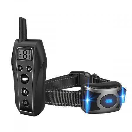 Waterproof Dog Anti Bark Training Collar W/Led Indicator, 60M Remote Control