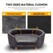 Large Pvc Leather Dog Bed Pet Sofa Lounge Couch W/High-Density Sponge Padding