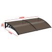 1X2M Sun Rain Snow Blocking Door Window Awning Cover Hold Up To 140Kg-Brown