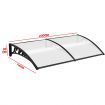 1X2M Sun Rain Snow Blocking Door Window Awning Cover Hold Up To 140Kg