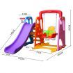 Kids Safety Swing And Slide Play Set W/Basketball Hoop Easy To Assemble