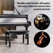 2-User Pu Leather Thick Sponge Padded Wooden Piano Bench Stool W/Storage