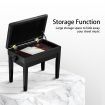 Height Adjsutable Pu Leather Thick Sponge Padded Piano Bench Stool W/Storage