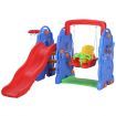 Kids Safety Swing And Slide Set W/Basketball Hoops Backyard Activity Center