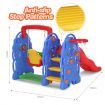 Kids Safety Swing And Slide Set W/Basketball Hoops Backyard Activity Center