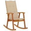 Rocking Chair with Cushions Solid Acacia Wood