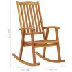 Rocking Chair with Cushions Solid Acacia Wood