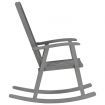 Rocking Chair with Cushions Grey Solid Acacia Wood