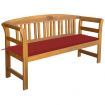 Garden Bench with Cushion 157 cm Solid Acacia Wood