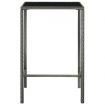 3 Piece Garden Bar Set with Cushions Poly Rattan Grey