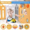 Baby Playpen Barrier Kids Fence Room Child Safety Gate Activity Centre Enclosure Toddler Play Yard Foldable Car Design 18 Panels