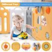 Baby Playpen Barrier Fence Room Kids Activity Centre Child Enclosure Safety Gate Play Yard Foldable Car Design 16 Panels