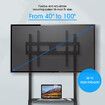 40 to 100 Inch Mobile TV Stand Freestanding TV Bracket Adjustable Television Mount