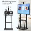 40 to 65 Inch Mobile TV Floor Stand Freestanding Television Bracket Adjustable TV Mount