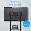 40 to 65 Inch Mobile TV Floor Stand Freestanding Television Bracket Adjustable TV Mount