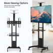 Mobile TV Stand Freestanding TV Bracket Swivel Television Mount with Shelf for Screen 32 to 65 Inch