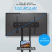 Mobile TV Stand Freestanding TV Bracket Swivel Television Mount with Shelf for Screen 32 to 65 Inch