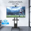 Mobile TV Stand Freestanding TV Bracket Swivel Television Mount with Shelf for Screen 32 to 65 Inch