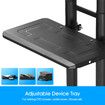 Mobile TV Stand Freestanding TV Bracket Swivel Television Mount with Shelf for Screen 32 to 65 Inch