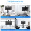 Mobile TV Stand Freestanding TV Bracket Swivel Television Mount with Shelf for Screen 32 to 65 Inch