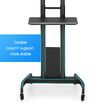 Mobile TV Stand Freestanding TV Bracket Swivel Television Mount with Shelf for Screen 32 to 65 Inch