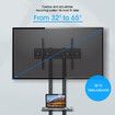 32 to 65 Inch Mobile TV Floor Stand Freestanding Television Bracket Swivel TV Mount with Shelf