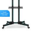 32 to 65 Inch Mobile TV Floor Stand Freestanding Television Bracket Swivel TV Mount with Shelf