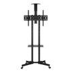 32 to 65 Inch Mobile TV Floor Stand Freestanding Television Bracket Swivel TV Mount with Shelf