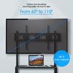 60 to 110 Inch Mobile TV Stand Freestanding TV Bracket Adjustable Television Mount