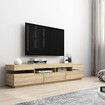 200cm TV Bench Table Stand Television Cabinet Entertainment Unit 1 Drawer 2 Doors OAK