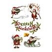 8p Christmas Temporary Tattoos Waterproof Hot Stamping Stickers Face Body