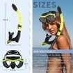 Dry Top Snorkel Set - Anti Fog Film Snorkeling Mask with 180 Degree Panoramic Tempered Glass for Adults and Youth