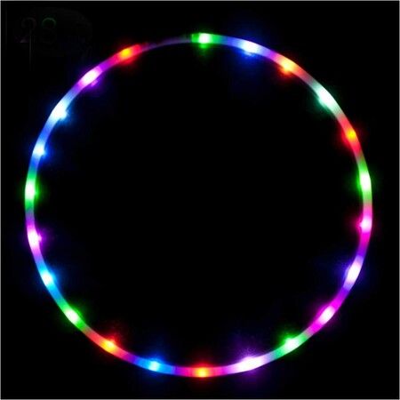 36 inch LED Hoop, 28 Color Strobing and Changing Hoop Light Up LED Dancing Hoops for Kids and Adults - Collapsible