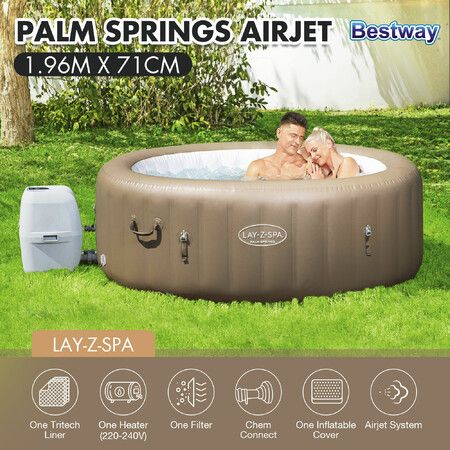 Bestway Original Premium Portable Spa Luxury Hot Tub Inflatable Pool 1.96m x 71cm