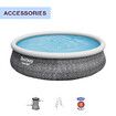 Bestway Above Ground Swimming Pool Portable Backyard Outdoor Pool Round Shape Pump Filter 4.57x1.07m