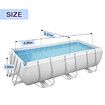 Bestway Rectangular Above Ground Swimming Pool Portable Backyard Pool Metal Frame Filter Pump 4.04x2.01x1m