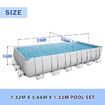 Bestway Rectangular Above Ground Pool Luxury Swimming Bath Spa Set 7.32m x 3.66m x 1.32m