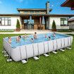 Bestway Rectangular Above Ground Pool Luxury Swimming Bath Spa Set 7.32m x 3.66m x 1.32m