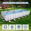 Bestway Rectangular Above Ground Pool Luxury Swimming Bath Spa Set 7.32m x 3.66m x 1.32m