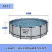 Bestway Above Ground Swimming Pool Portable Backyard Outdoor Pool Set with Filter Pump 4.88x1.22m