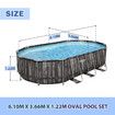 Bestway Oval Above Ground Swimming Pool Portable Backyard Outdoor Pool Set with Filter Pump 6.10x3.66x1.22m