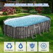 Bestway Oval Above Ground Swimming Pool Portable Backyard Outdoor Pool Set with Filter Pump 6.10x3.66x1.22m