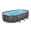 Bestway Oval Above Ground Swimming Pool Portable Backyard Outdoor Pool Set with Filter Pump 6.10x3.66x1.22m