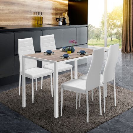 5-Piece Kitchen Dining Room Table and Chairs Set Furniture